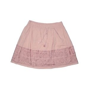J. Crew Pink Embroidered Short Cotton Skirt